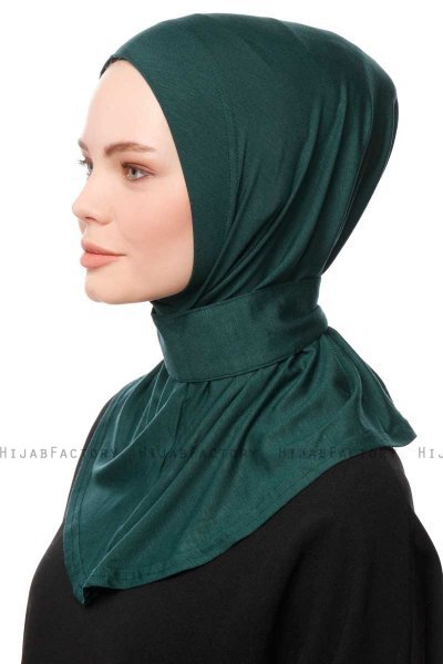 Zeliha - Dunkelgrün Praktisch Viscose Hijab