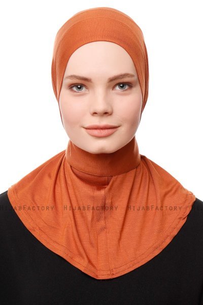 Zeliha - Ziegelrot Praktisch Viscose Hijab