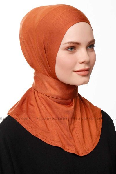 Zeliha - Ziegelrot Praktisch Viscose Hijab
