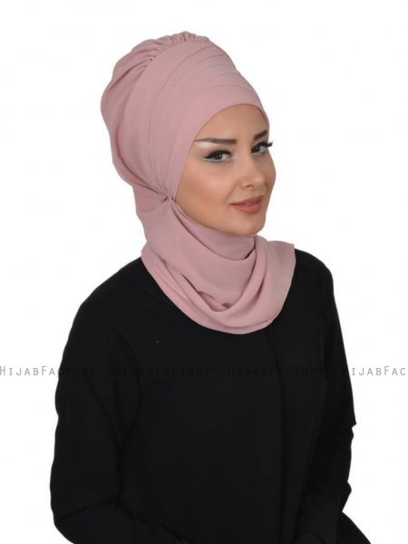 Zoe Gammelrosa Chiffon Turban Ayse Turban 322802c
