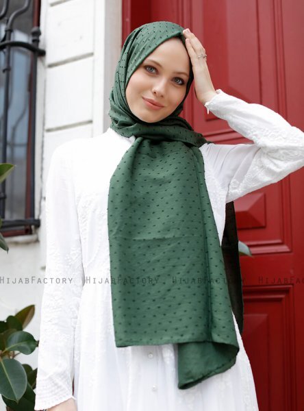 Malika - Dunkelgrün Hijab - Sal Evi